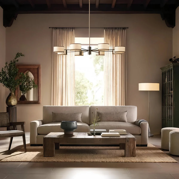 Daphne Round Chandelier 48''60''-Lighting-Arialamps