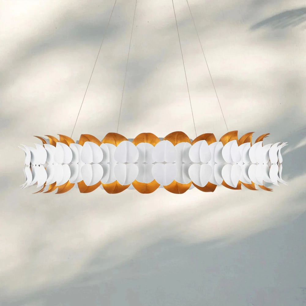 Darla Chandelier Sculpted Leaves 39" - Arialamps