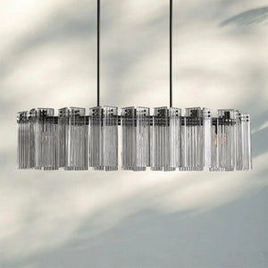 Delsia Oval Chandelier-72''-Bronze-Clear