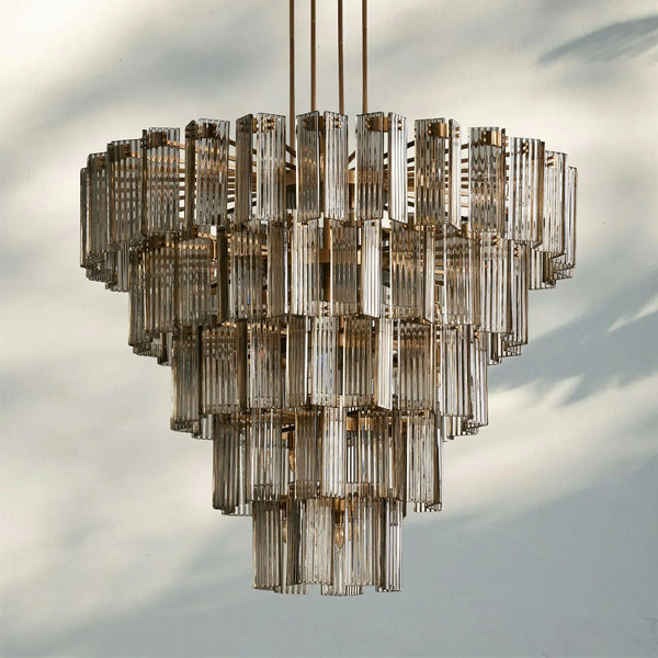 Delsia Round Chandelier 38''48''60''-60‘’-Brass-Smoke