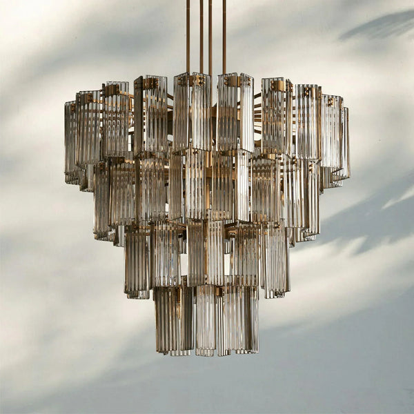 Delsia Round Chandelier 38''48''60''-48‘’-Brass-Smoke