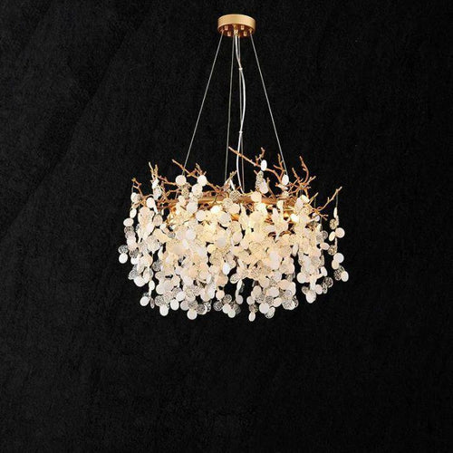 Donna Round Circle Fortune Tree Round Branch Chandelier-chandeliers for dining room,chandeliers for stairways,chandeliers for foyer,chandeliers for bedrooms,chandeliers for kitchen,chandeliers for living room-26" D-Arialamps
