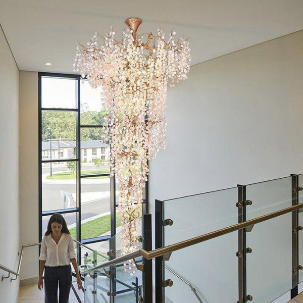 Donna Two-Tier Large Branch Chandelier-chandeliers for dining room,chandeliers for stairways,chandeliers for foyer,chandeliers for bedrooms,chandeliers for kitchen,chandeliers for living room-Arialamps