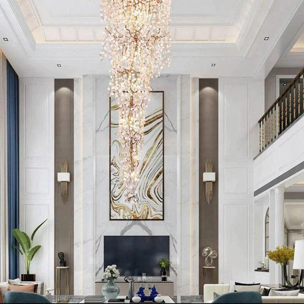 Donna Two-Tier Large Branch Chandelier-chandeliers for dining room,chandeliers for stairways,chandeliers for foyer,chandeliers for bedrooms,chandeliers for kitchen,chandeliers for living room-Arialamps