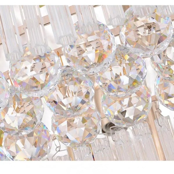 Extra Large Three Layers Round Luxury Flush Mounted Crystal Chandelier for Living Room - Arialamps