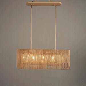 Farrington Abaca Linear Chandelier 42" - Arialamps