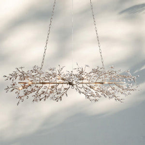 Fiore Linear Chandelier 43" 51" 68"W-Silver-68"-