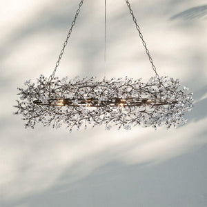Fiore Oval Chandelier 62'' 74''-74"-Bronze-