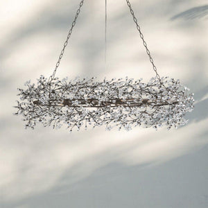 Fiore Oval Chandelier 62'' 74''-62"-Bronze-