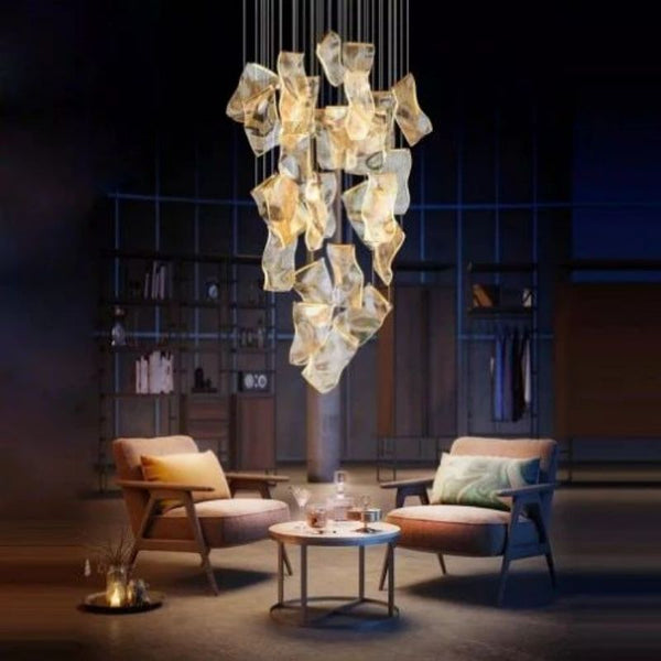 Flame Branch Chandelier-chandeliers for dining room,chandeliers for stairways,chandeliers for foyer,chandeliers for bedrooms,chandeliers for kitchen,chandeliers for living room-Arialamps