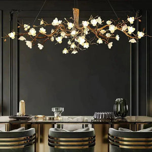 Flower Bloom Branch Brass Chandelier - Arialamps