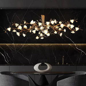 Flower Bloom Branch Brass Chandelier - Arialamps