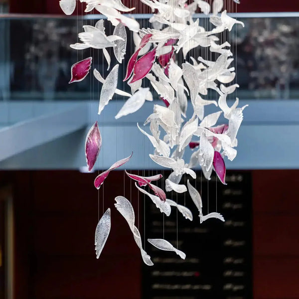 Flying Glass Feather Chandelier - Arialamps