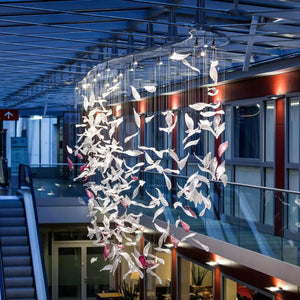 Flying Glass Feather Chandelier - Arialamps