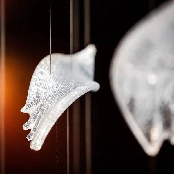 Flying Glass Feather Chandelier - Arialamps