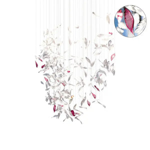 Flying Glass Feather Chandelier - Arialamps