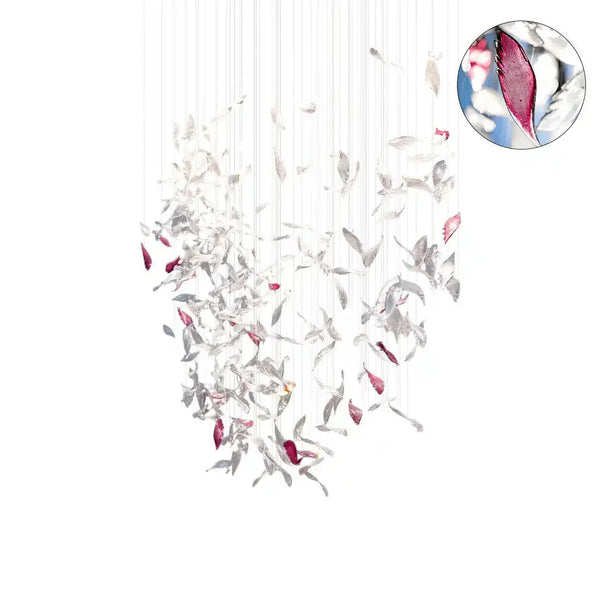 Flying Glass Feather Chandelier - Arialamps