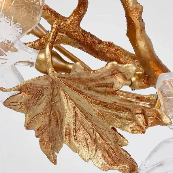 Folio Branch Brass Chandelier-chandeliers for dining room,chandeliers for stairways,chandeliers for foyer,chandeliers for bedrooms,chandeliers for kitchen,chandeliers for living room-Arialamps