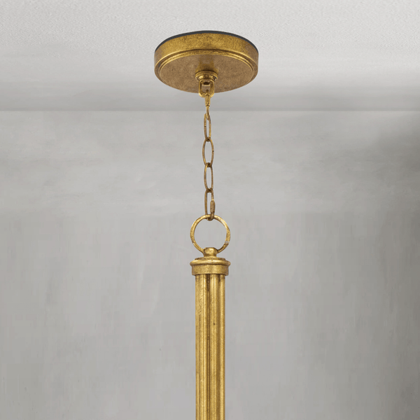 Fontara Rattan Reed Chandelier(Antique Gold Leaf) - Arialamps