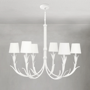 Fontara White Reed Chandelier - Arialamps