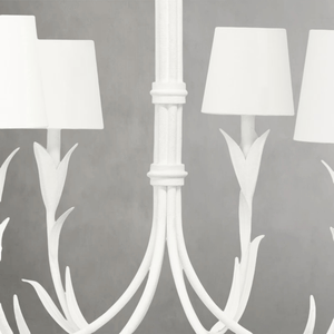 Fontara White Reed Chandelier - Arialamps