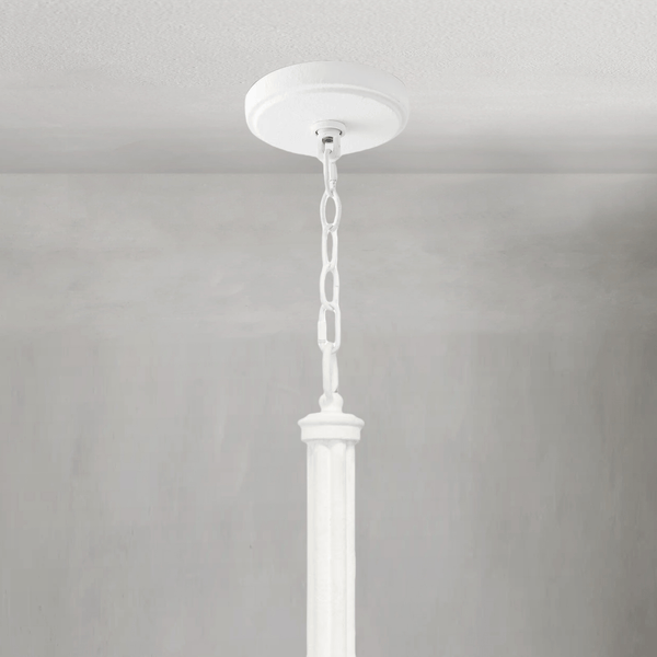 Fontara White Reed Chandelier - Arialamps