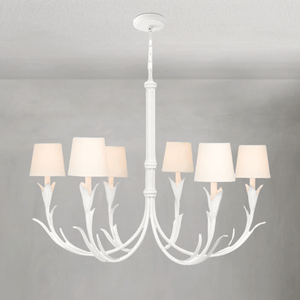 Fontara White Reed Chandelier - Arialamps