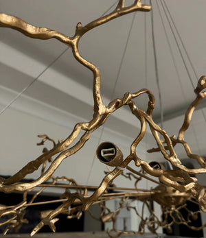 French Branch Crystal Chandelier with Elegant Crystal Leaves-Chandeliers-Arialamps