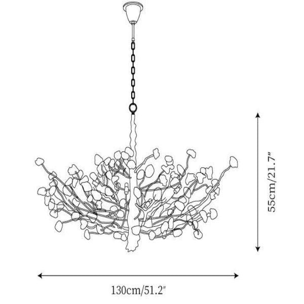 Gemstone Branch Chandelier-chandeliers for dining room,chandeliers for stairways,chandeliers for foyer,chandeliers for bedrooms,chandeliers for kitchen,chandeliers for living room-Arialamps