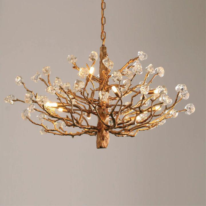 Gemstone Branch Chandelier-chandeliers for dining room,chandeliers for stairways,chandeliers for foyer,chandeliers for bedrooms,chandeliers for kitchen,chandeliers for living room-Arialamps