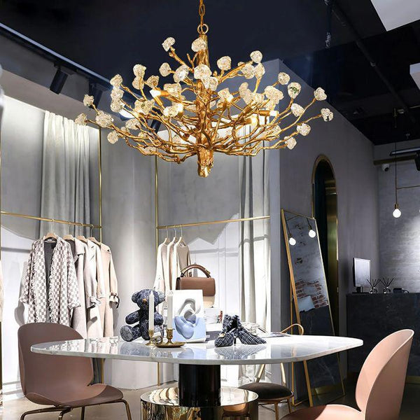 Gemstone Branch Chandelier-chandeliers for dining room,chandeliers for stairways,chandeliers for foyer,chandeliers for bedrooms,chandeliers for kitchen,chandeliers for living room-Arialamps