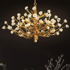 Gemstone Branch Chandelier-chandeliers for dining room,chandeliers for stairways,chandeliers for foyer,chandeliers for bedrooms,chandeliers for kitchen,chandeliers for living room-12heads size: L 39.4″(100cm) x H 21.7″(55cm)-Arialamps