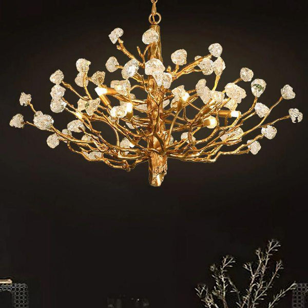 Gemstone Branch Chandelier-chandeliers for dining room,chandeliers for stairways,chandeliers for foyer,chandeliers for bedrooms,chandeliers for kitchen,chandeliers for living room-12heads size: L 39.4″(100cm) x H 21.7″(55cm)-Arialamps