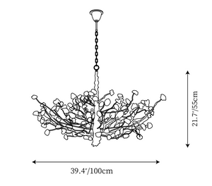 Gemstone Branch Chandelier with Artistic Design for Bedroom or Living Room-Chandeliers-Arialamps