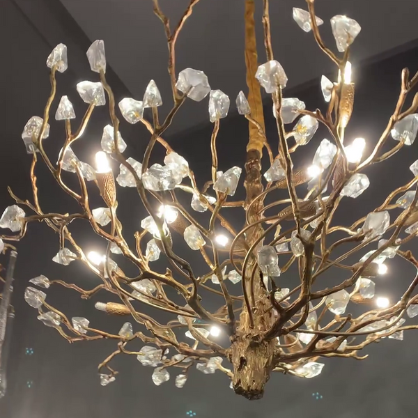 Gemstone Branch Chandelier with Artistic Design for Bedroom or Living Room-Chandeliers-Arialamps