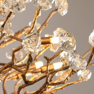 Gemstone Branch Chandelier with Artistic Design for Bedroom or Living Room-Chandeliers-Arialamps