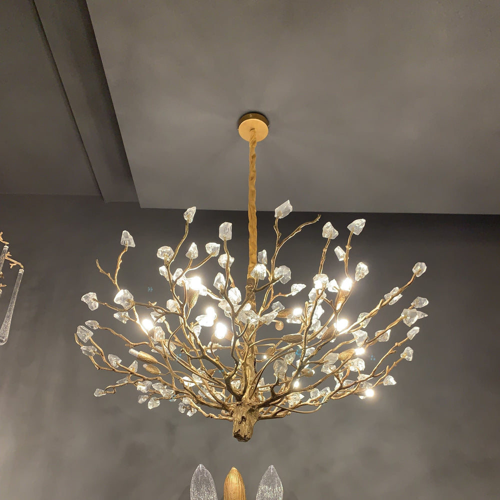 Gemstone Branch Chandelier with Artistic Design for Bedroom or Living Room-Chandeliers-Arialamps