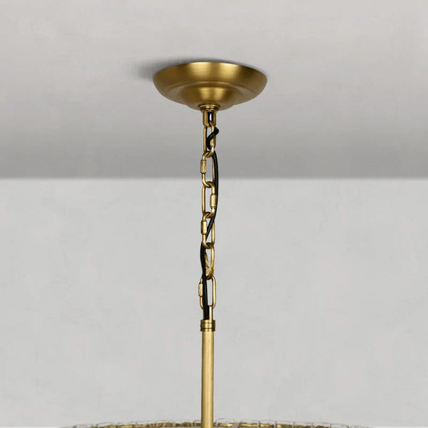 Ghiacio Glass Oval Chandelier 54''65''-