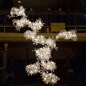 Ginkgo Combination Chandelier-chandeliers for dining room,chandeliers for stairways,chandeliers for foyer,chandeliers for bedrooms,chandeliers for kitchen,chandeliers for living room-Arialamps