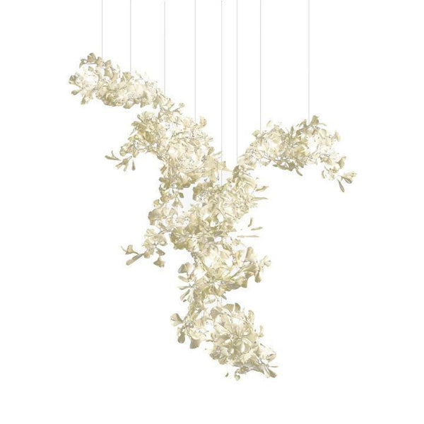 Ginkgo Combination Chandelier-chandeliers for dining room,chandeliers for stairways,chandeliers for foyer,chandeliers for bedrooms,chandeliers for kitchen,chandeliers for living room-Arialamps