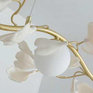 Ginkgo Glass Chandelier-chandeliers for dining room,chandeliers for stairways,chandeliers for foyer,chandeliers for bedrooms,chandeliers for kitchen,chandeliers for living room-Arialamps