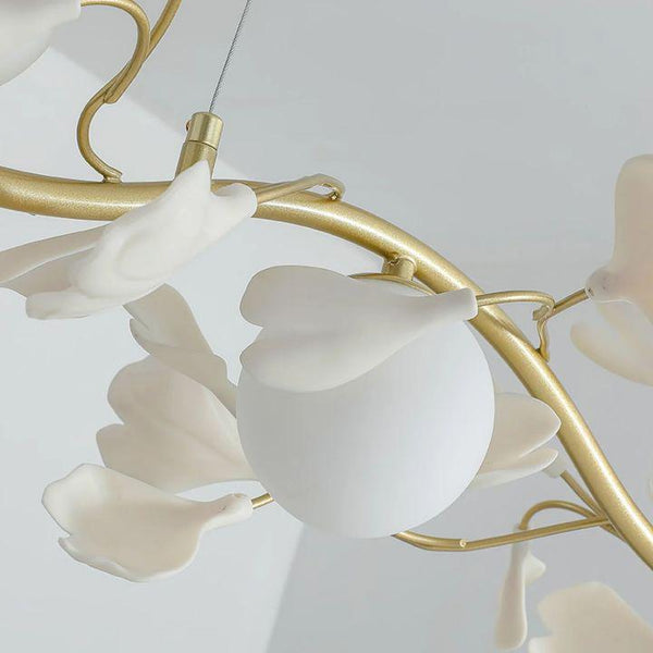 Ginkgo Glass Chandelier-chandeliers for dining room,chandeliers for stairways,chandeliers for foyer,chandeliers for bedrooms,chandeliers for kitchen,chandeliers for living room-Arialamps