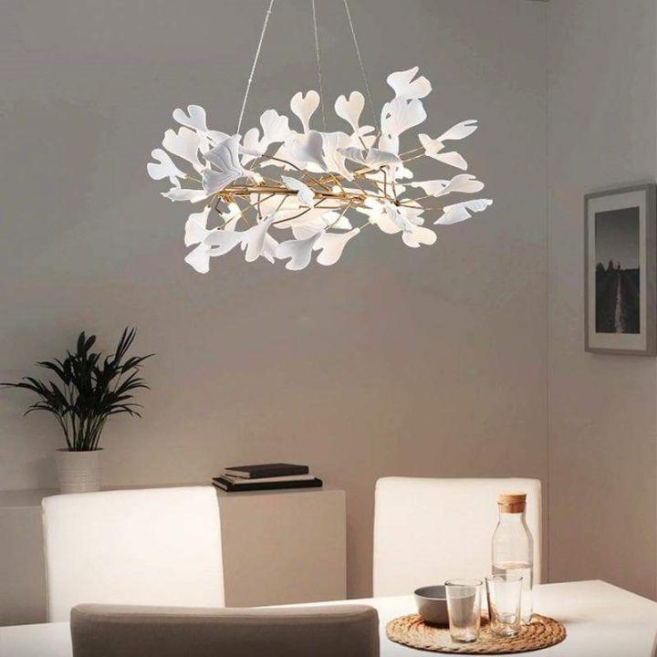 Ginkgo Round Chandelier-chandeliers for dining room,chandeliers for stairways,chandeliers for foyer,chandeliers for bedrooms,chandeliers for kitchen,chandeliers for living room-24"-Arialamps