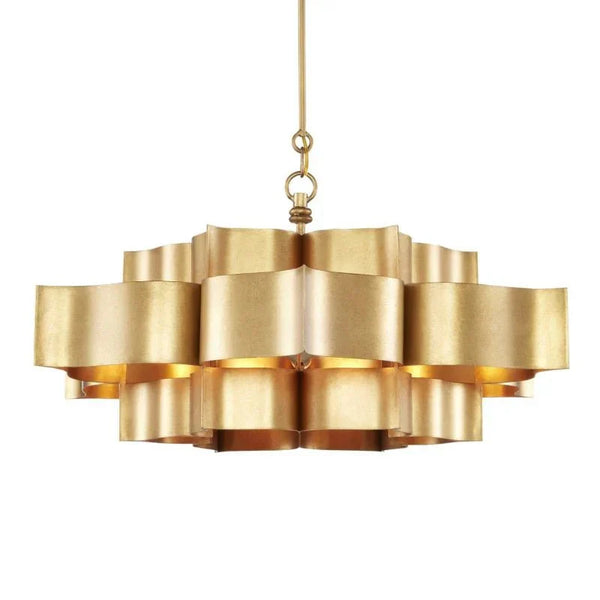 Grand Lotus Large Black Chandelier - Arialamps