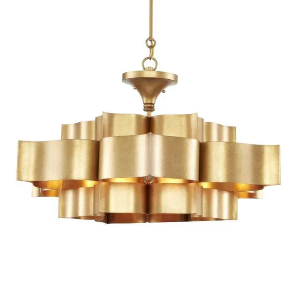 Grand Lotus Large Black Chandelier - Arialamps
