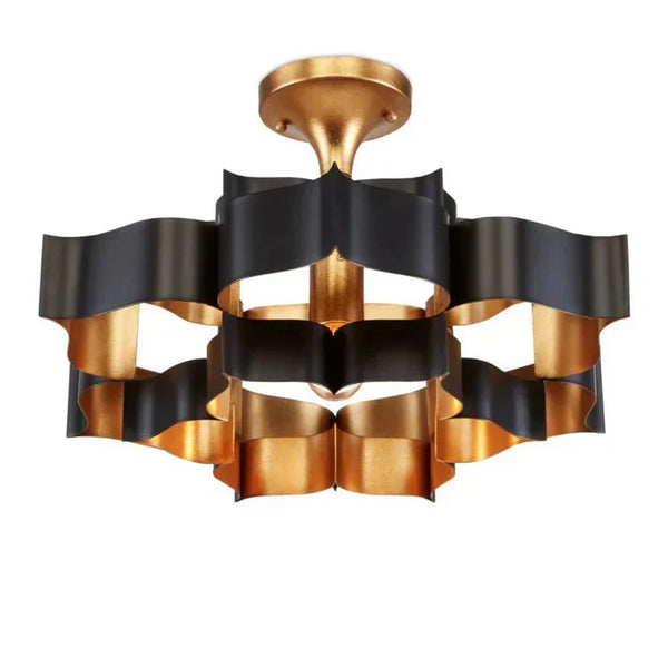 Grand Lotus Large Black Chandelier - Arialamps