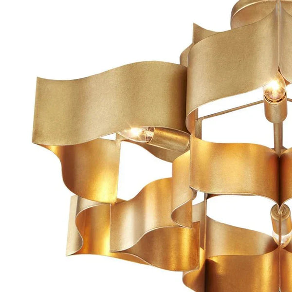 Grand Lotus Large Black Chandelier - Arialamps