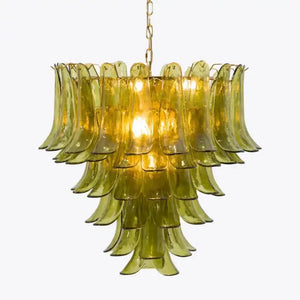 Green Petalo Murano Chandelier - Arialamps