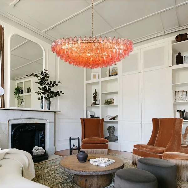 Hand Blown Tier Glass Large Murano Chandelier 24"31"40"