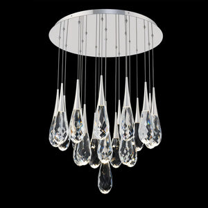 Hibiscus LED Multi Light Pendant Light Round Chandelier - Arialamps